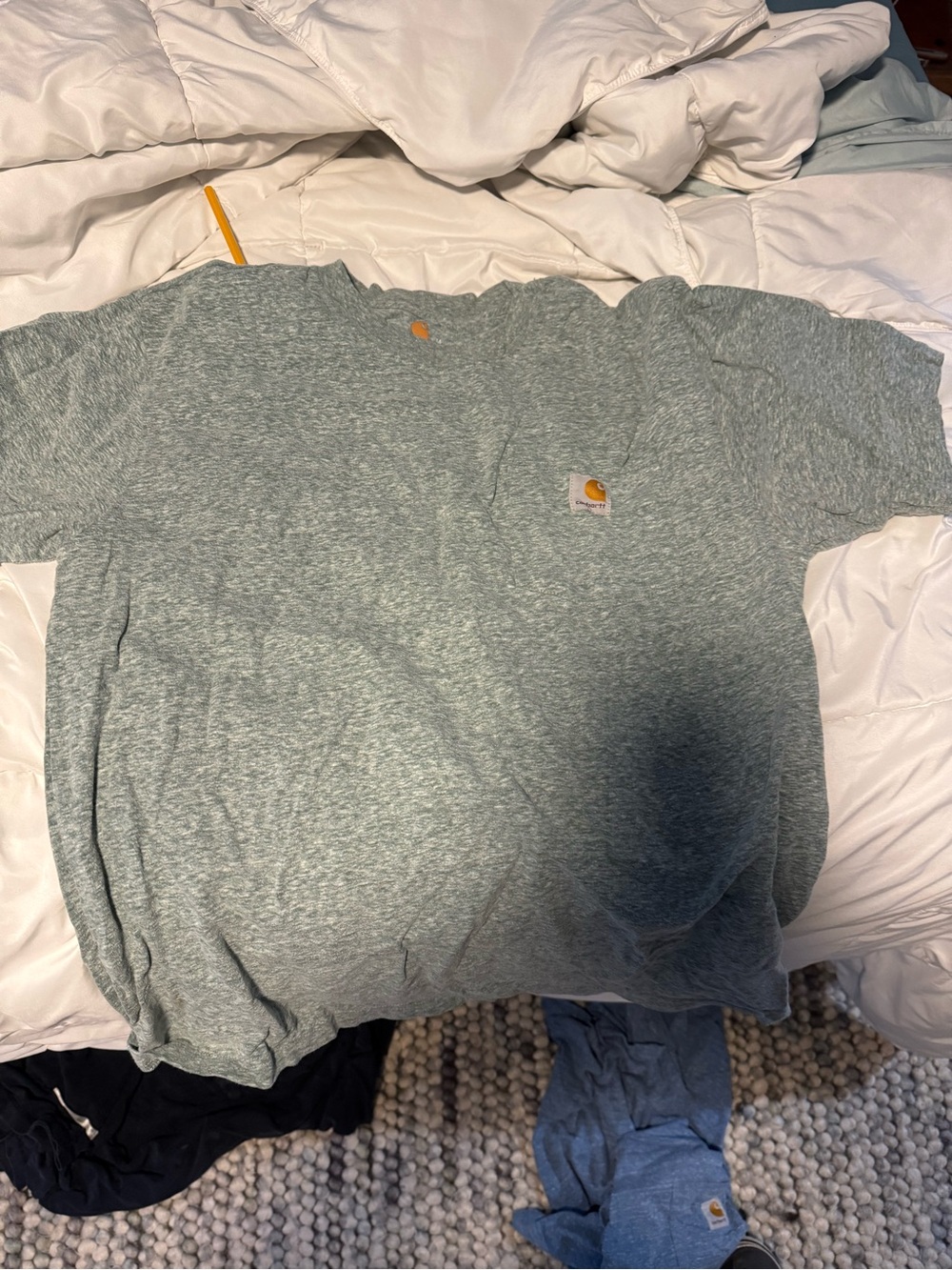 Carhartt Heather Seafoam Green Pocket Tee
